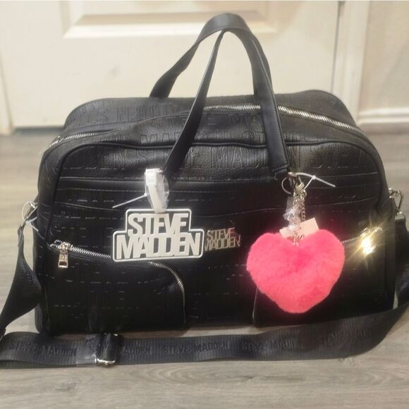 Steve Madden BZiva Logo Weekender- Black - Picture 3 of 10